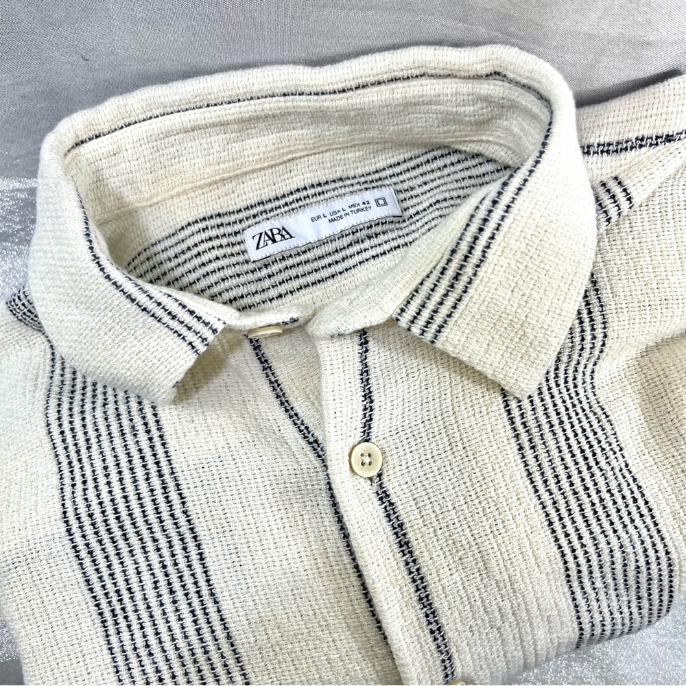 ZARA Women’s Long sleeve Button down Shirt Size Large